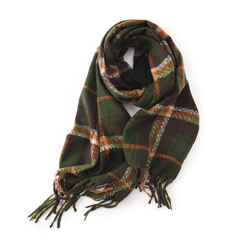 Herbst und Winter Imitation Kaschmir Plaid Warm Paar Hundert mit Damen Schal 64*185cm grün von Joom DACH