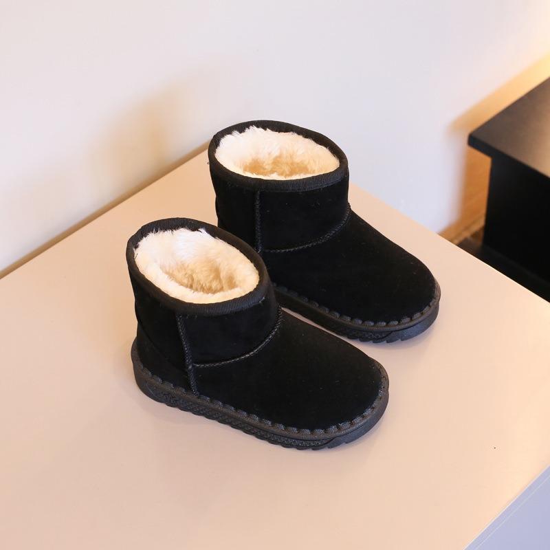 Herbst und Winter Kinderschuhe, Babyschuhe, Kinderstiefel, Jungen und Mädchen Stiefel 25 schwarz von Joom DACH