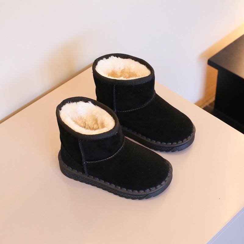 Herbst und Winter Kinderschuhe, Babyschuhe, Kinderstiefel, Jungen und Mädchen Stiefel 25 schwarz von Joom DACH
