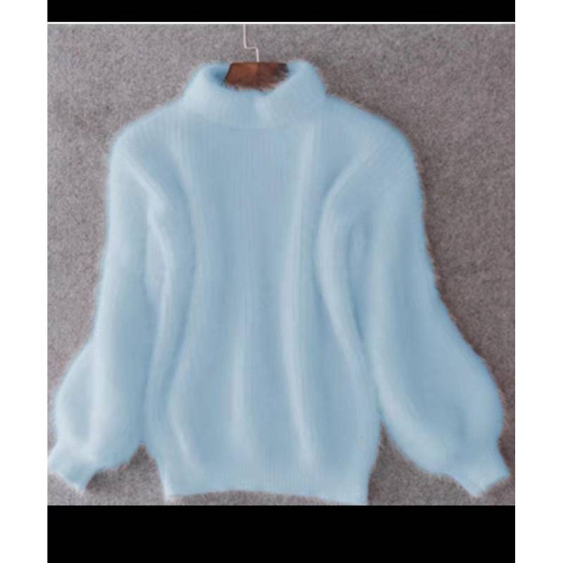 Herbst und Winter Koreanischen Stil Laterne Ärmel Imitation Nerz Samt Halbhoher Kragen Lose Einfarbig Pullover Pullover Pullover Frauen One size himmelblaue Herbst und Winter Koreanischen Stil Laterne Ärmel Imitation Nerz Samt Halbhoher Kragen Lose Einfarbig Pullover Pullover Pullover Frauen One size himmelblaue von Joom DACH