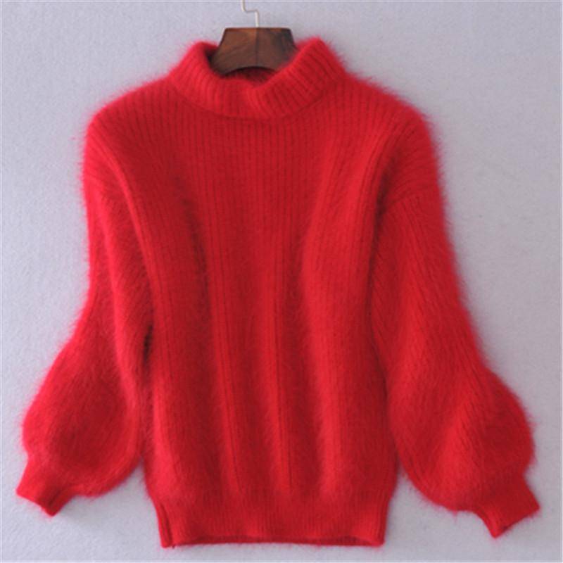 Herbst und Winter Koreanischen Stil Laterne Ärmel Imitation Nerz Samt Halbhoher Kragen Lose Einfarbig Pullover Pullover Pullover Frauen One size rot Herbst und Winter Koreanischen Stil Laterne Ärmel Imitation Nerz Samt Halbhoher Kragen Lose Einfarbig Pullover Pullover Pullover Frauen One size rot von Joom DACH