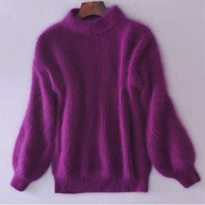 Herbst und Winter Koreanischen Stil Laterne Ärmel Imitation Nerz Samt Halbhoher Kragen Lose Einfarbig Pullover Pullover Pullover Frauen One size violett Herbst und Winter Koreanischen Stil Laterne Ärmel Imitation Nerz Samt Halbhoher Kragen Lose Einfarbig Pullover Pullover Pullover Frauen One size violett von Joom DACH