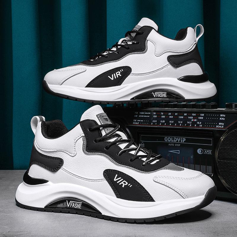 Herbst und Winter Neue Daddy Schuhe Herren Leder Sport Freizeitschuhe Weiche Sohle Modetrend Atmungsaktive Herrenschuhe 44 von Joom DACH