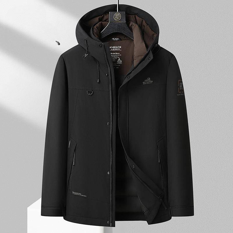 Herbst und Winter Neue Herren Kapuzen Daunenjacke Plus Fett Übergröße Warme Jacke 6XL von Joom DACH