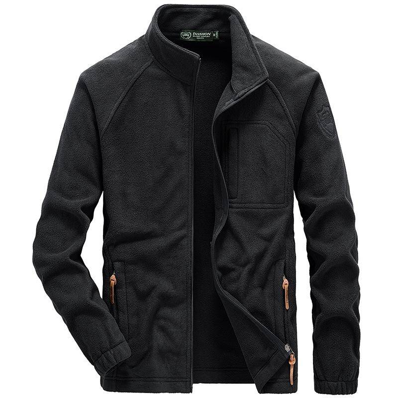 Herbst und Winter Neue Herren Polarfleecejacke Lockeres Fleece-Sweatshirt Herren Outdoor Einfarbiges Fleece Herrenjacke L von Joom DACH
