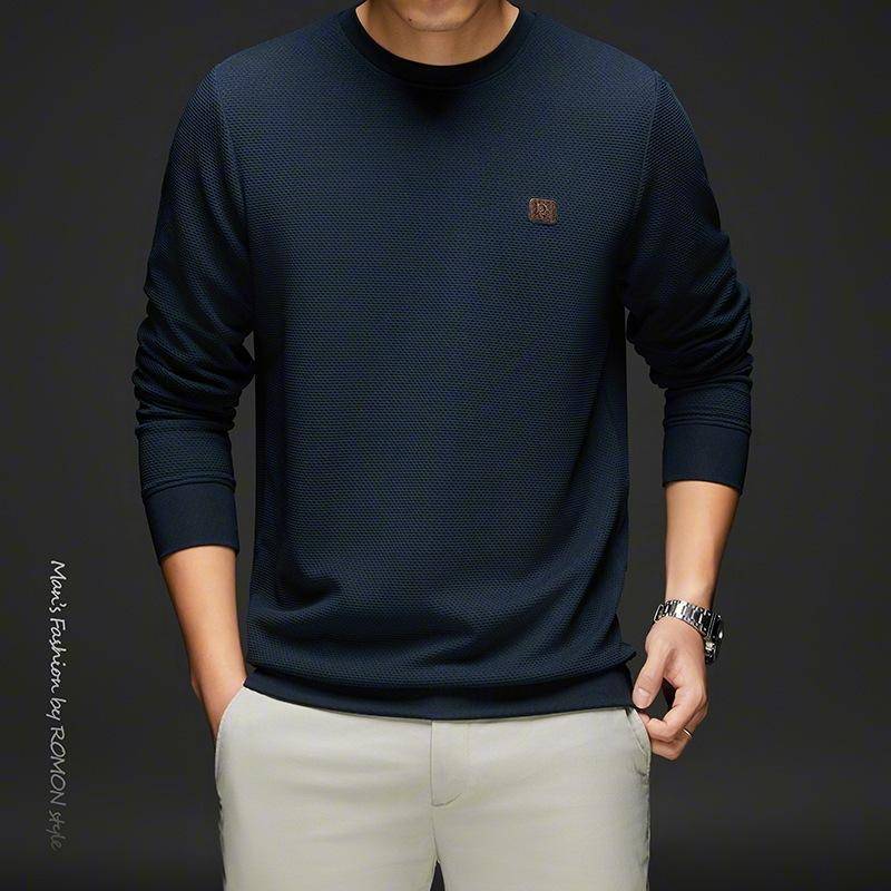 Herbst und Winter Neue Herrenstrickwaren Rundhals All-Match-Pullover Warme lange Unterhosen für Herren Oberteil Unterhemd für Herren XL von Joom DACH