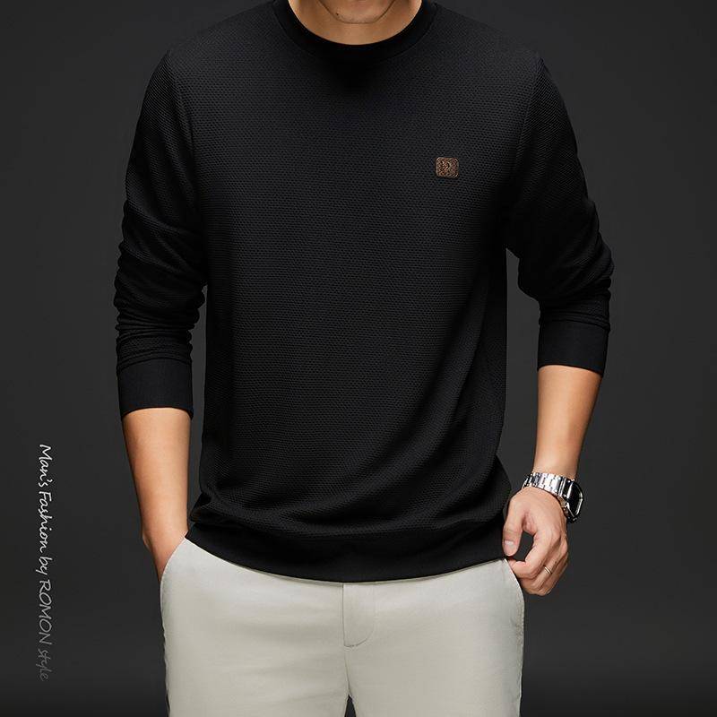 Herbst und Winter Neue Herrenstrickwaren Rundhals All-Match-Pullover Warme lange Unterhosen für Herren Oberteil Unterhemd für Herren XL von Joom DACH