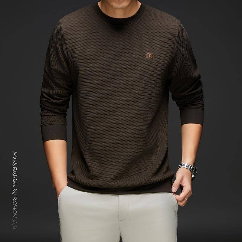 Herbst und Winter Neue Herrenstrickwaren Rundhals All-Match-Pullover Warme lange Unterhosen für Herren Oberteil Unterhemd für Herren XXL von Joom DACH