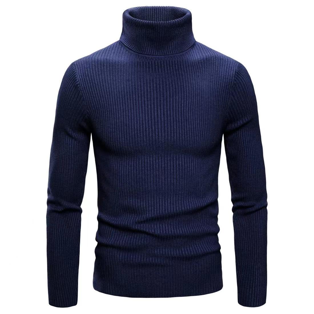 Herbst und Winter Neue männer Rollkragenpullover Männliche Koreanische Version Casual Alle-spiel Gestrickt Bodenbildung Shirt L navy blau von Joom DACH