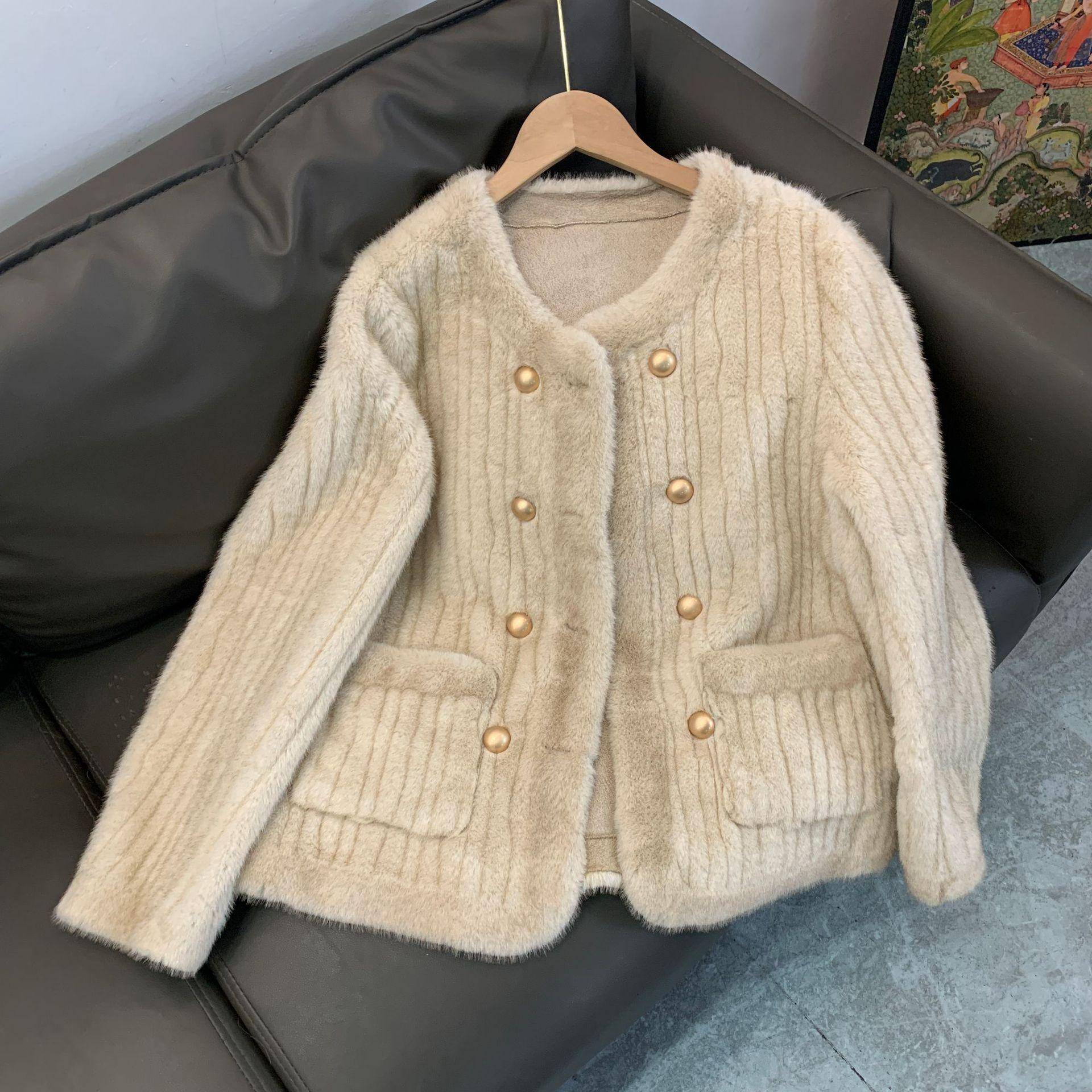 Herbst und Winter Neuer Wollmantel Damen Kurzmantel one size fits all von Joom DACH