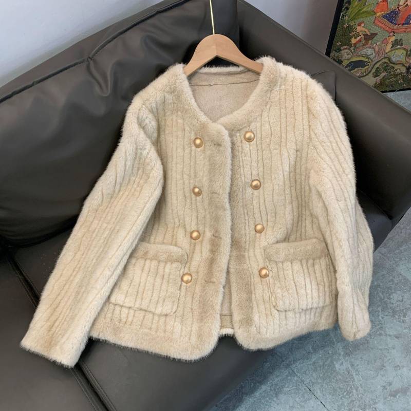 Herbst und Winter Neuer Wollmantel Damen Kurzmantel one size fits all von Joom DACH