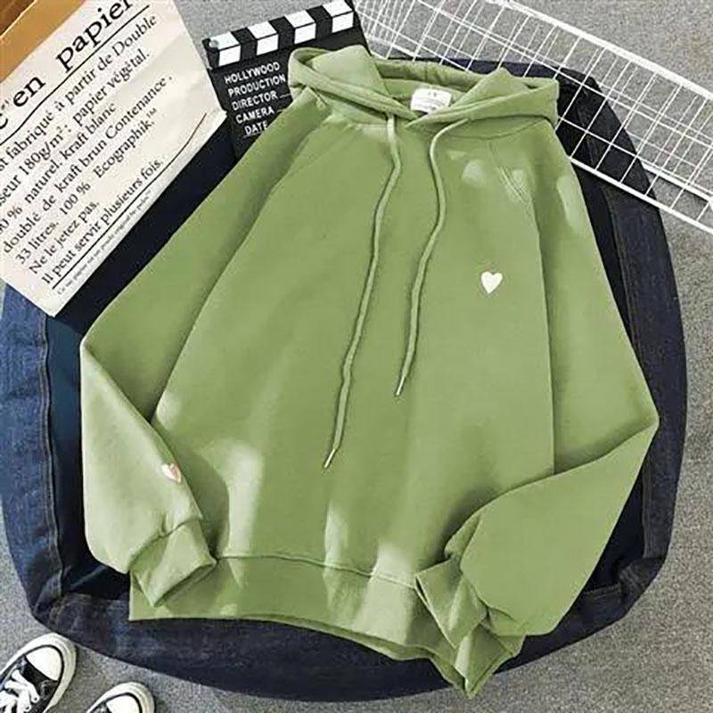 Herbst und Winter Plus Samt gefüttertes Sweatshirt Damen Kapuzenpullover Koreanisch Locker College Bestickte Liebe Kapuzenjacke M grün Herbst und Winter Plus Samt gefüttertes Sweatshirt Damen Kapuzenpullover Koreanisch Locker College Bestickte Liebe Kapuzenjacke M grün von Joom DACH