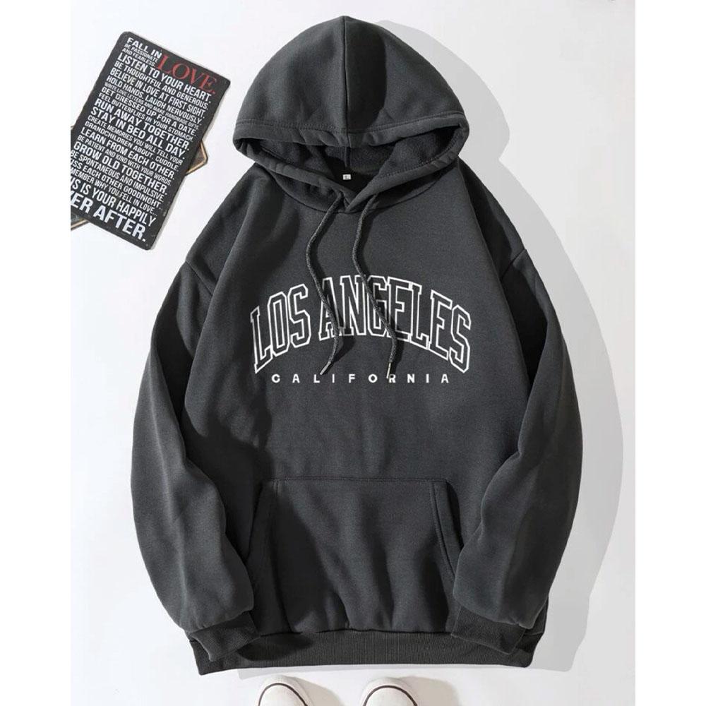 Herbst und Winter Pullover Damen Plüsch Kapuzenpullover Lose Druck Großer dünner Samtmantel Ins Modische Frauen M schwarz von Joom DACH