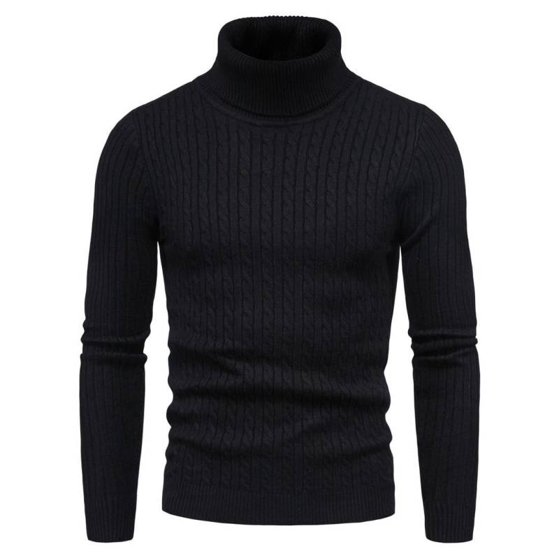Herbst und Winter Rollkragenpullover Warm Fashion Solid Color Pullover Herrenpullover Slim Pullover Herren Strickpullover Hemd grundiert S von Joom DACH