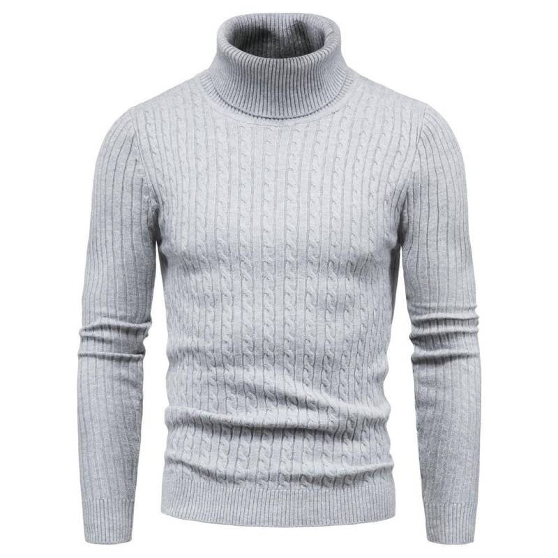 Herbst und Winter Rollkragenpullover Warm Fashion Solid Color Pullover Herrenpullover Slim Pullover Herren Strickpullover Hemd grundiert XXL von Joom DACH