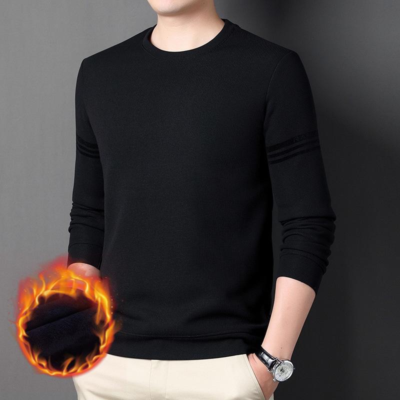 Herbst und Winter Samt Herren Neues Jugend Sweatshirt Modisches Langarm Rundhals T-Shirt XXXXL von Joom DACH