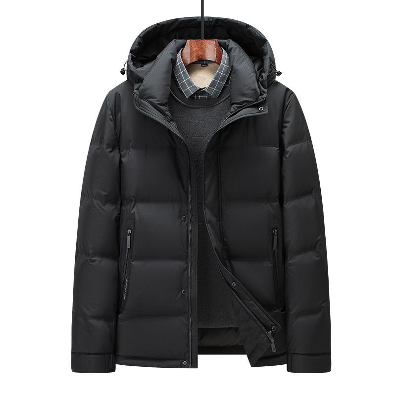 Herbst und Winter Verdickte Warme Brot Kleidung Herren Kapuzen Daunenjacke Herrenbekleidung 4XL von Joom DACH