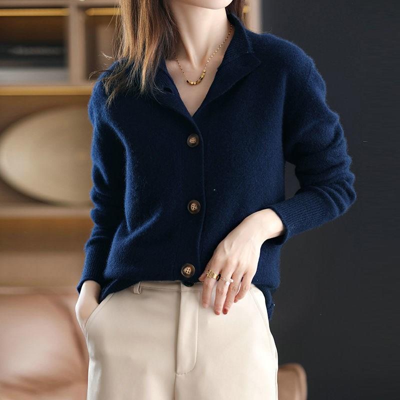 Herbst und Winter Woll-Kaschmirpullover Damen Selbstkultivierung Halbhochhals-Strickjacke Warmer Strickpullover Damen 2XL dunkelblaue Herbst und Winter Woll-Kaschmirpullover Damen Selbstkultivierung Halbhochhals-Strickjacke Warmer Strickpullover Damen 2XL dunkelblaue von Joom DACH