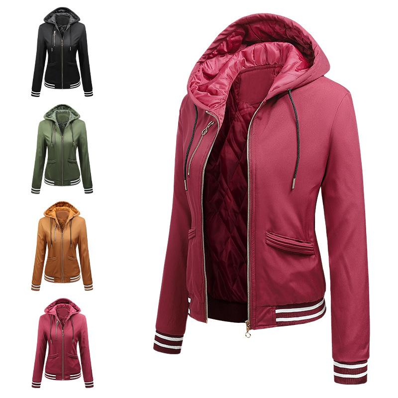 Herbst und Winter europäische und amerikanische Damen-Baseball-Trikot-Fliegerjacke Damen verdickter lockerer Stehkragen-Reißverschluss-Baumwollmantel Damen L rot Herbst und Winter europäische und amerikanische Damen-Baseball-Trikot-Fliegerjacke Damen verdickter lockerer Stehkragen-Reißverschluss-Baumwollmantel Damen L rot von Joom DACH