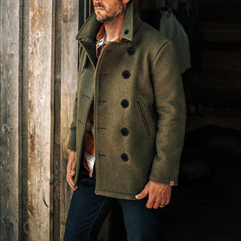 Herbst- und Winterjacken Herren Britische einfarbige Wolljacken für Herren 2XL von Joom DACH