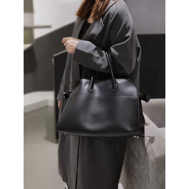 Herbst- und Winterleder Aktentasche mit großer Kapazität Hand-Schulter-Tragetasche mit großer Kapazität Einfache und vielseitige lässige Damentasche schwarz von Joom DACH