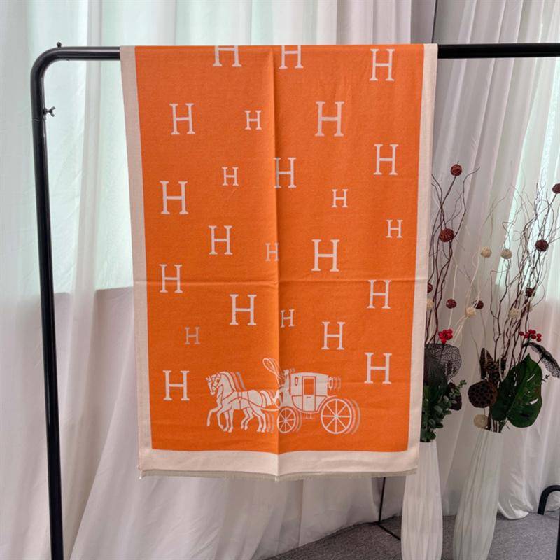 Herbst und winter H wagen medium und lange imitation kaschmir schal Koreanische version retro schal verdickt warme frauen schal 180 orange von Joom DACH