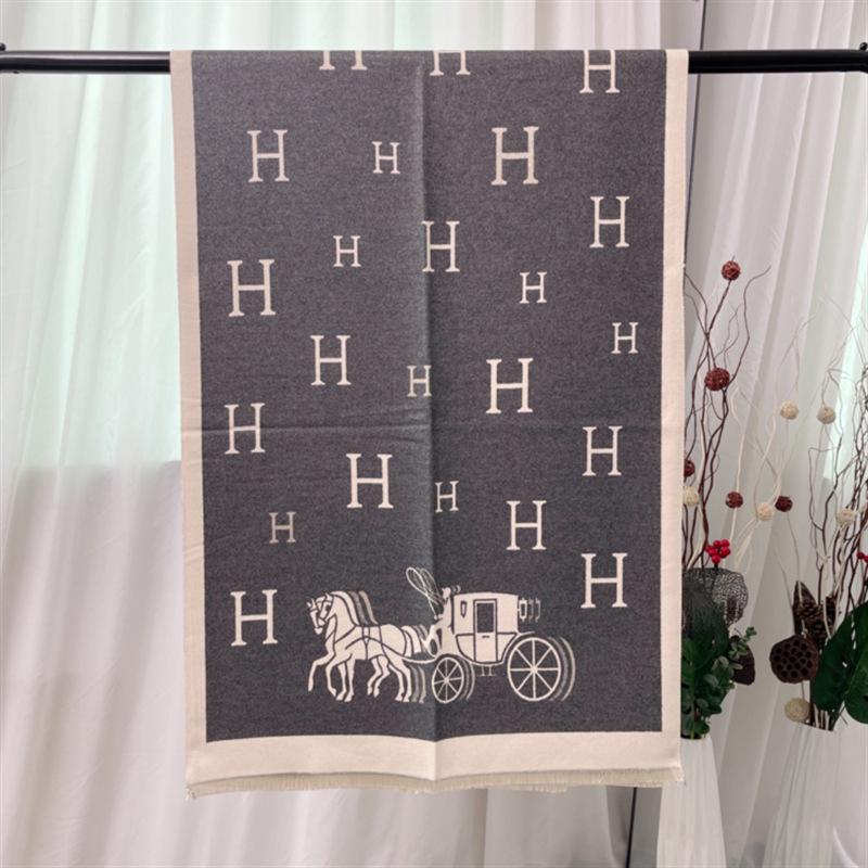 Herbst und winter H wagen medium und lange imitation kaschmir schal Koreanische version retro schal verdickt warme frauen schal 180 graue von Joom DACH