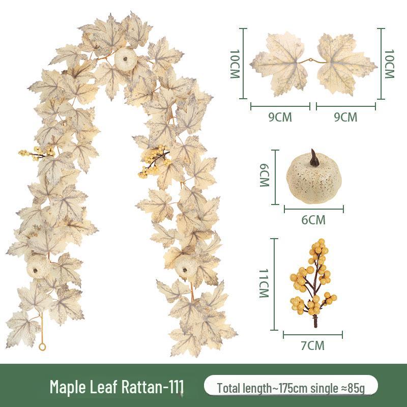 Herbstliche dekorative künstliche grüne Ahornblatt-Wandbehang für Halloween und Weihnachten von Joom DACH