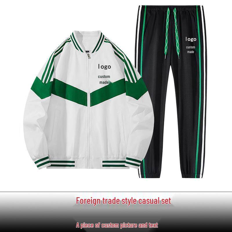 Herbstliches Trend-Herren-Freizeitset mit drei Streifen 5XL weiß von Joom DACH