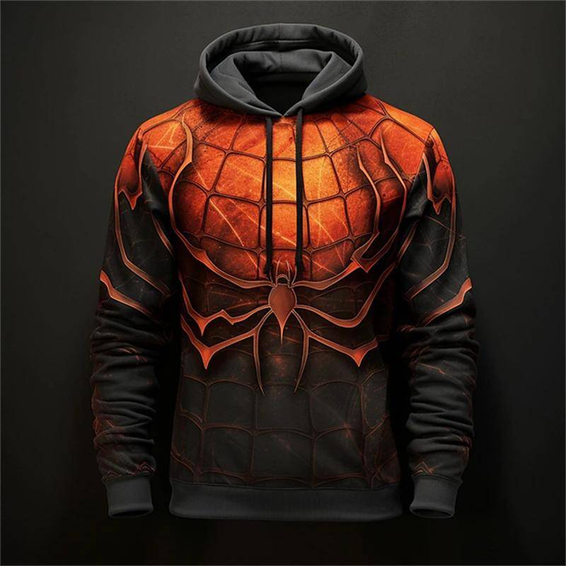 Herbstmode Sweatshirts für Männer 3D-Druck Spinnenmuster Freizeit Cosplay Übergroßer Hoodie Hip Hop Trend Harajuku Streetwear 2XL von Joom DACH