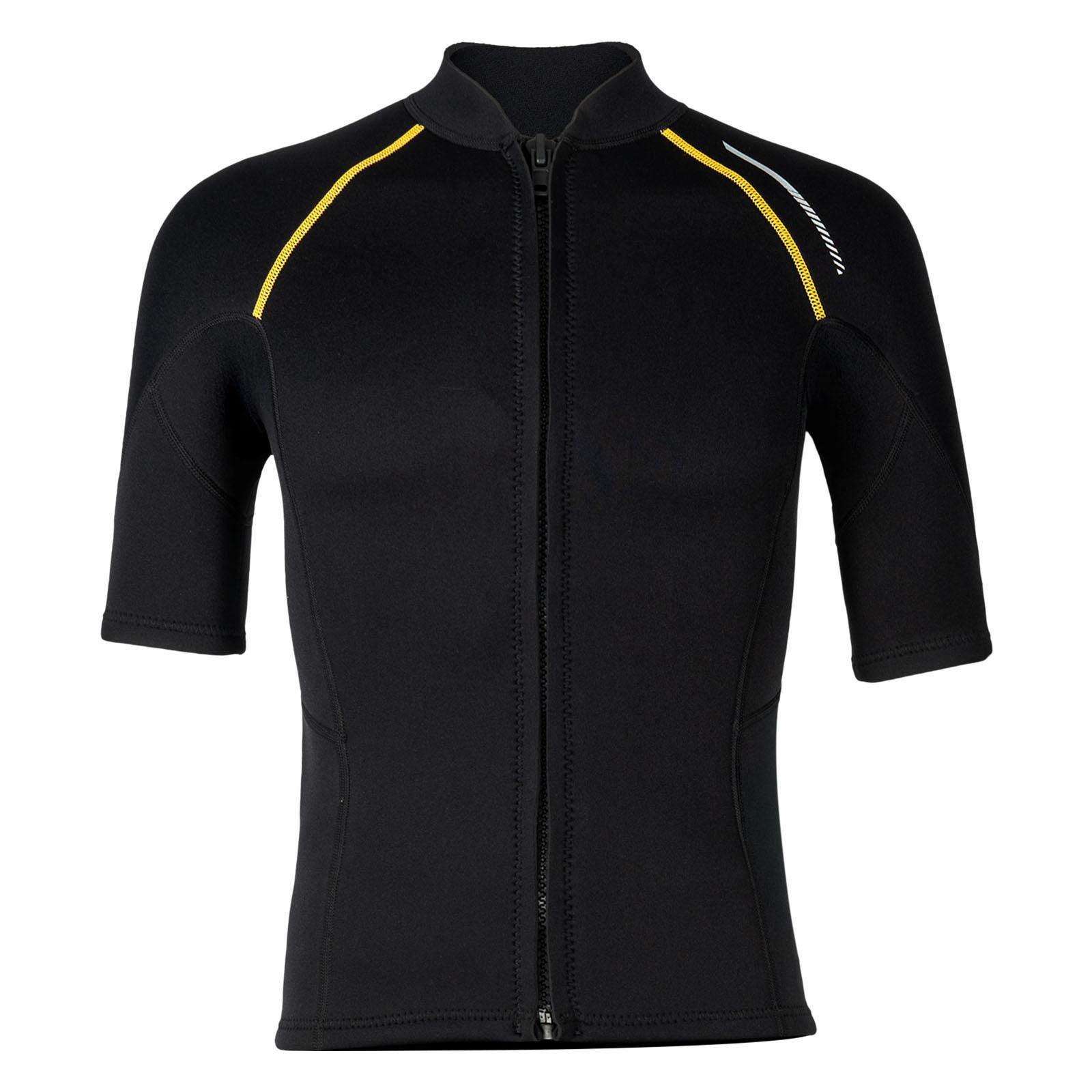 Herren 1,5 mm Neopren Frontreißverschluss Schwimmshirt Wetsuit Tops Surfen Tauchen Schwimmen Tauchen Surfing Anzug L schwarz von Joom DACH