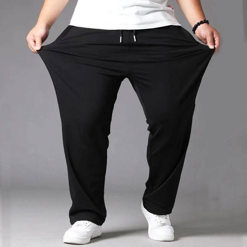 Herren 10XL Übergröße Schwarze Freizeithose Jogginghose Elastische Taille Sport Jogger Baggy Pants Hose Herren Streetwear 10XL schwarz von Joom DACH