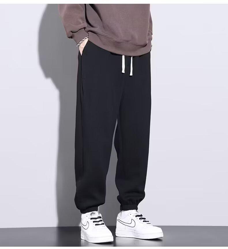 Herren 2024 Herbst/Winter Modische Bequeme Casual Tapered Sweatpants - Loose Fit, Große Größen erhältlich M schwarz von Joom DACH