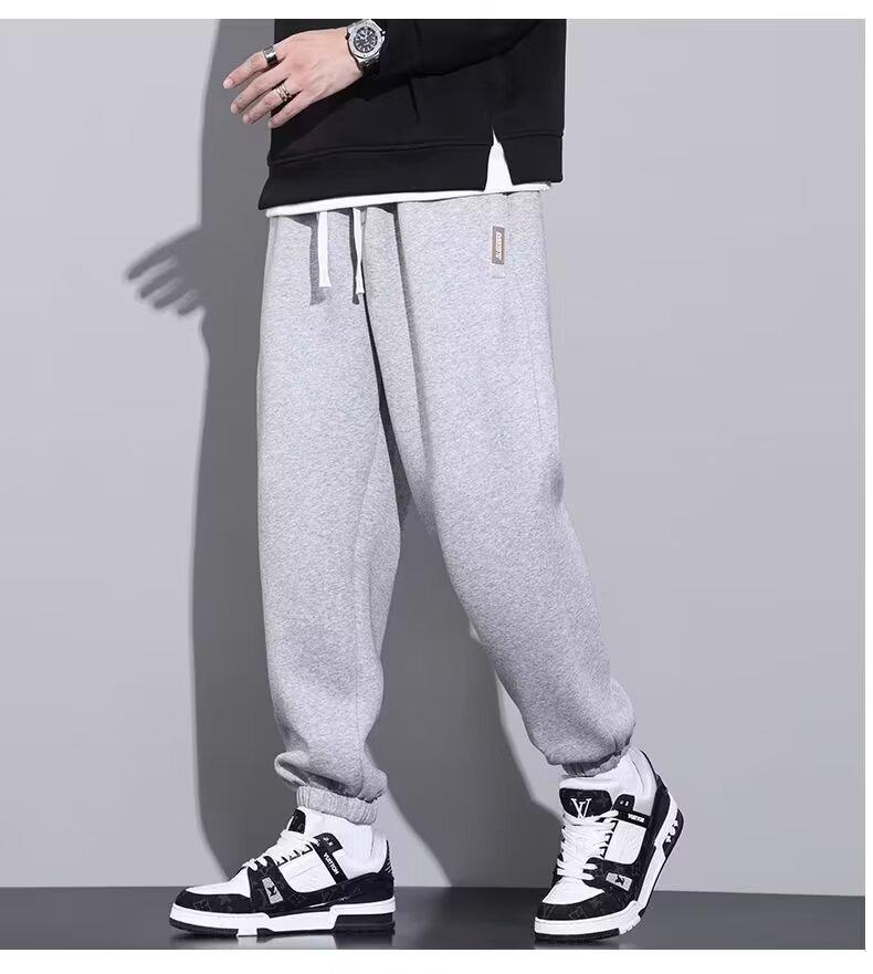 Herren 2024 Herbst/Winter Modische Bequeme Casual Tapered Sweatpants - Loose Fit, Große Größen erhältlich XL hellgrau von Joom DACH
