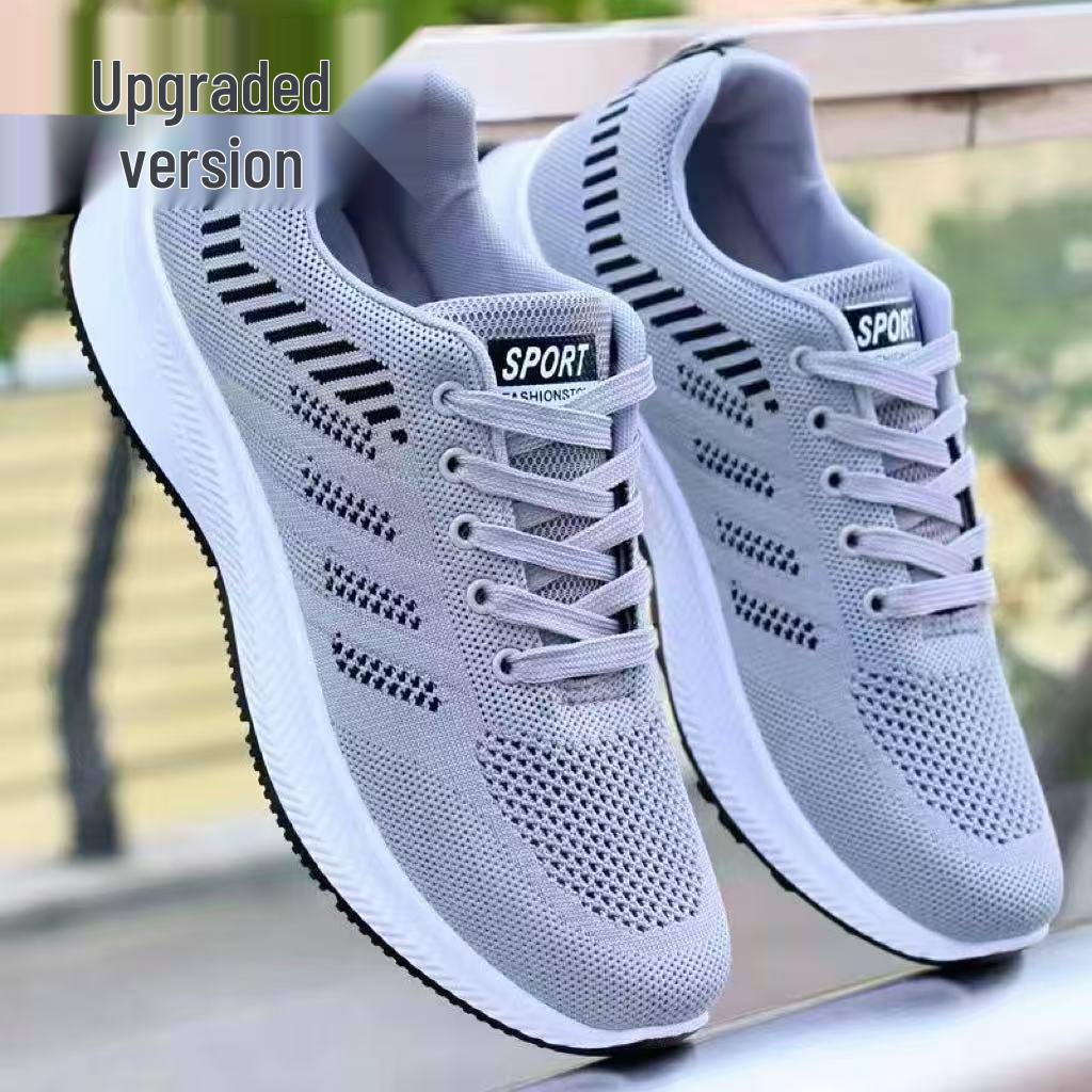 Herren 2025 Atmungsaktive Rutschfeste Mesh-Sneaker - Bequeme Deodorant-Laufschuhe für Frühling, Sommer, Herbst Freizeitkleidung 43 von Joom DACH