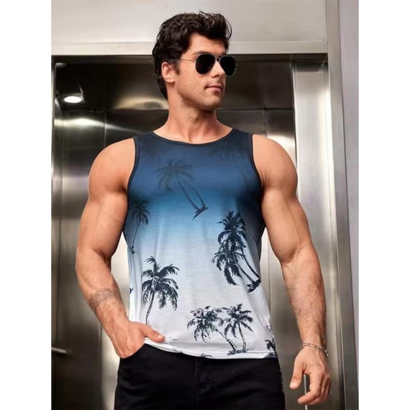 Herren 3D-Druck Hawaiian Ärmellose Weste Sommer Strand Rettungsschwimmer Freizeitkleidung Herren Rundhals Outdoor Sport T-Shirt Top S-5XL 3XL von Joom DACH