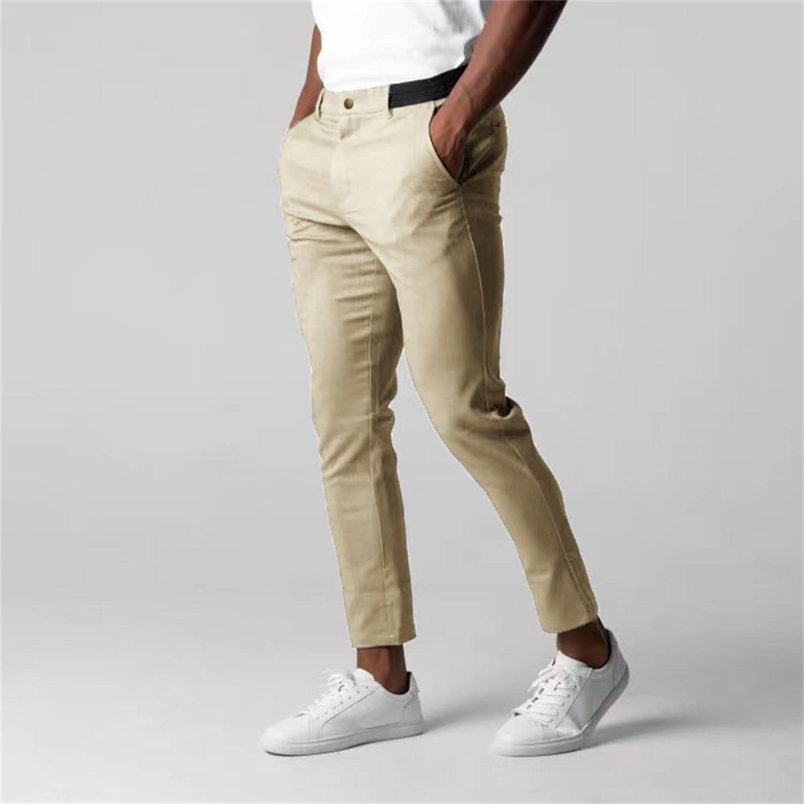 Herren Active Chino Regular Fit Hose Eine Garderobe für anspruchsvolle Herren Freizeithose M beige von Joom DACH