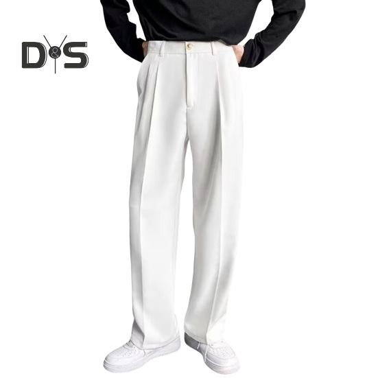 Herren Anzughose Weites Bein Locker Gerades Bein Formeller Business-Stil Seitentaschen Knopf Reißverschluss Einfarbig Arbeits-/Bürohose L weiß Herren Anzughose Weites Bein Locker Gerades Bein Formeller Business-Stil Seitentaschen Knopf Reißverschluss Einfarbig Arbeits-/Bürohose L weiß von Joom DACH