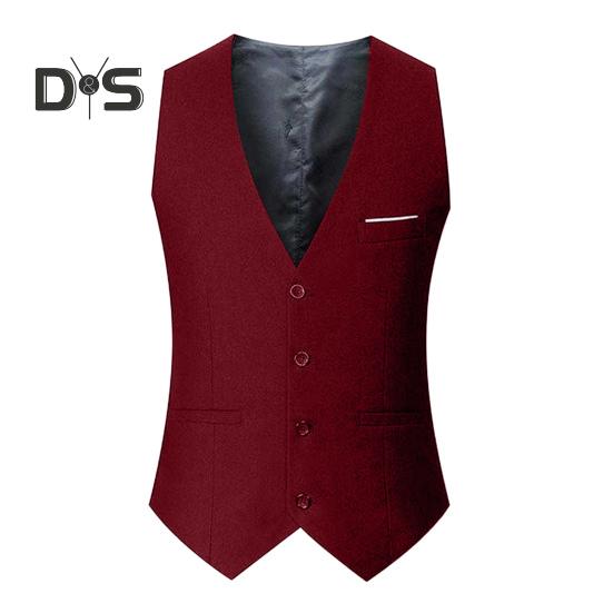 Herren Anzugweste V-Ausschnitt Ärmellos Einreihig Slim Fit Business Weste Einfarbig Formelle Kleidung Weste 2XL rot Herren Anzugweste V-Ausschnitt Ärmellos Einreihig Slim Fit Business Weste Einfarbig Formelle Kleidung Weste 2XL rot von Joom DACH