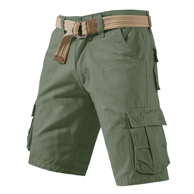 Herren-Arbeitshose, lässige Shorts mit Taschen, knielange Sommer-Sportshorts für Herren 5XL grün von Joom DACH