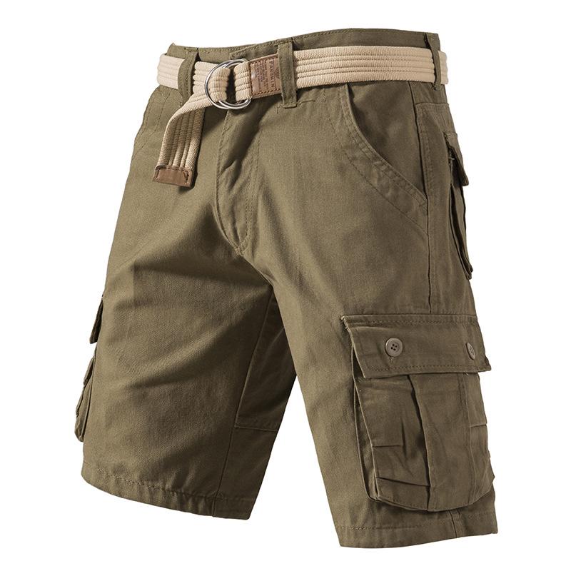 Herren-Arbeitshose, lässige Shorts mit Taschen, knielange Sommer-Sportshorts für Herren 7XL armee grüne von Joom DACH
