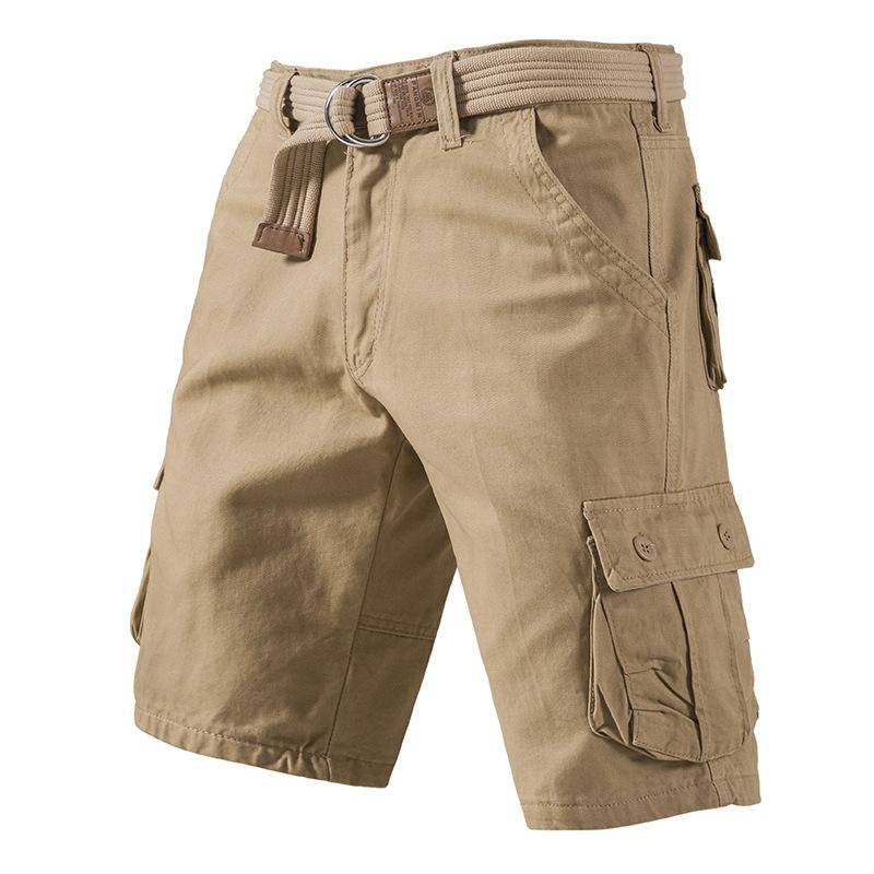 Herren-Arbeitshose, lässige Shorts mit Taschen, knielange Sommer-Sportshorts für Herren 7XL khaki von Joom DACH