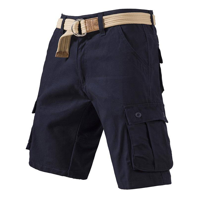Herren-Arbeitshose, lässige Shorts mit Taschen, knielange Sommer-Sportshorts für Herren 7XL navy blau von Joom DACH