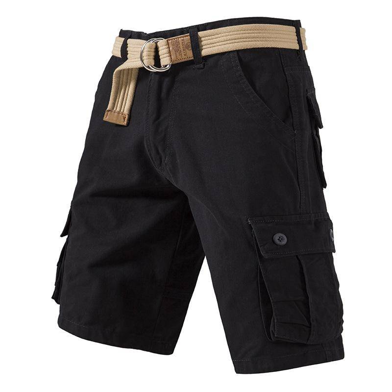 Herren-Arbeitshose, lässige Shorts mit Taschen, knielange Sommer-Sportshorts für Herren 7XL schwarz von Joom DACH