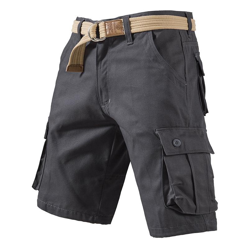 Herren-Arbeitshose, lässige Shorts mit Taschen, knielange Sommer-Sportshorts für Herren 7XL grau von Joom DACH
