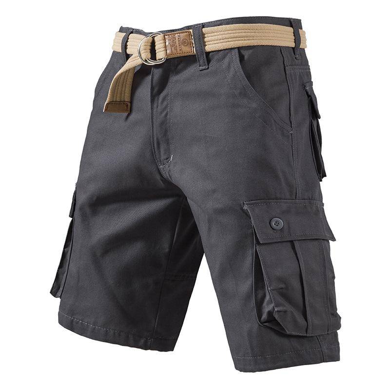 Herren-Arbeitshose, lässige Shorts mit Taschen, knielange Sommer-Sportshorts für Herren 7XL grau von Joom DACH