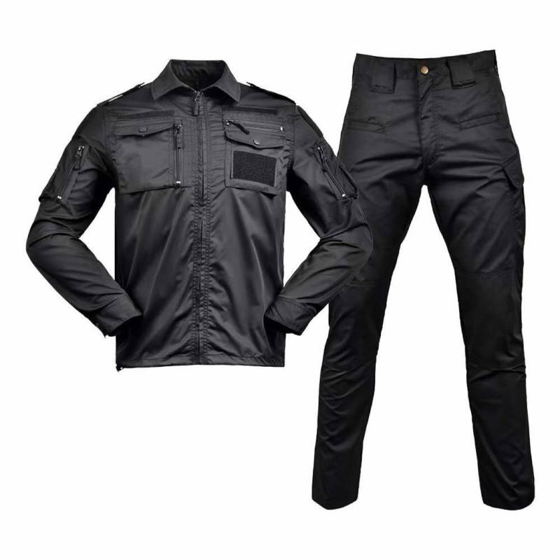 Herren Arbeitssport-Set Atmungsaktiver Kühler-Arbeitsanzug Übergröße Einlagiger Arbeitsanzug Jacke + Hose 2-teiliges Set XS von Joom DACH