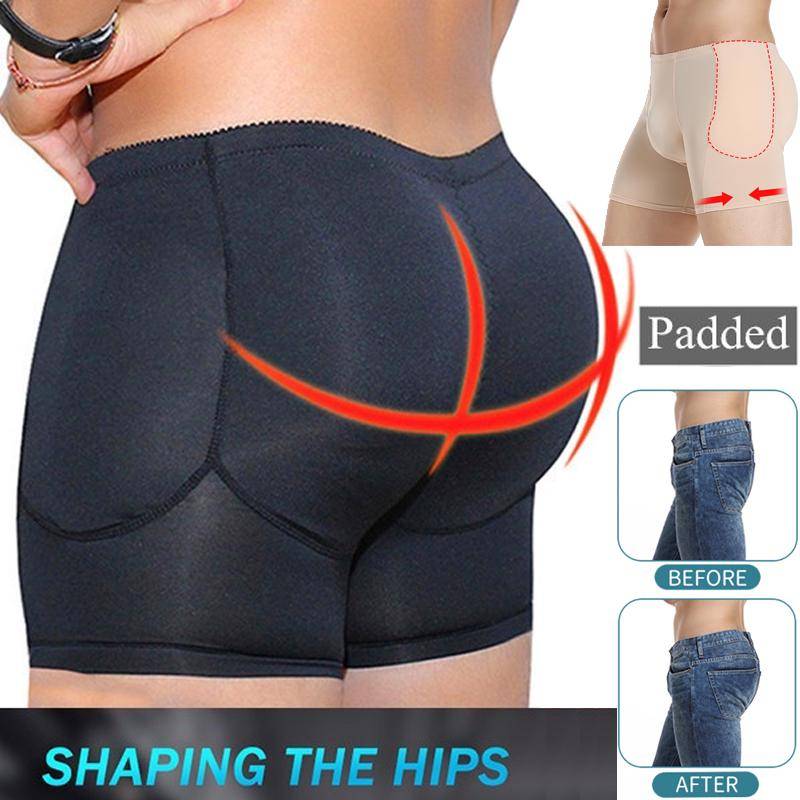 Herren Ass Gepolsterte Boxershorts Hip Enhancer Höschen Booty Lifter Butt Shaper Fake Ass Pads Unterwäsche Push Up Shorts Nahtlose Unterhosen Bum Buster M schwarz von Joom DACH