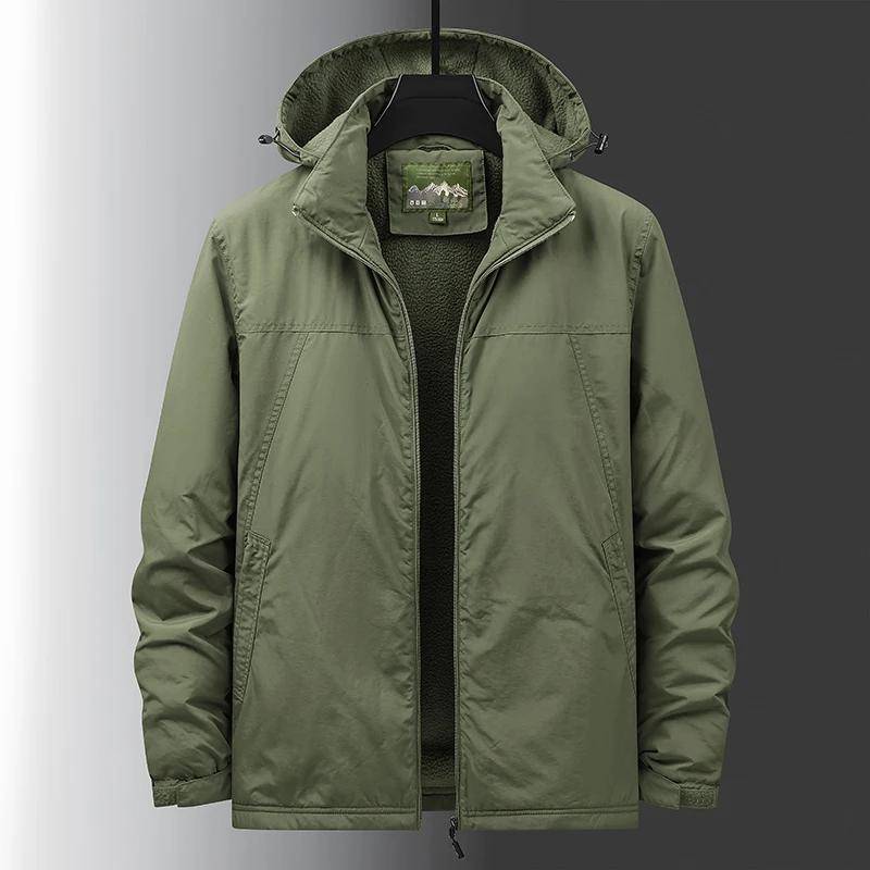 Herren Assault Wasserdichte Jacke Werkzeugjacke Lässige Winddichte Freizeitjacke Herren Baumwolljacke 5XL dunkelgrüne von Joom DACH