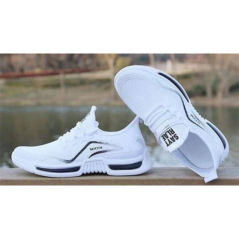 Herren Atmungsaktive Freizeitschuhe, Gewebte Leichte Rutschfeste Outdoor Trainings Laufschuhe 40 weiß von Joom DACH